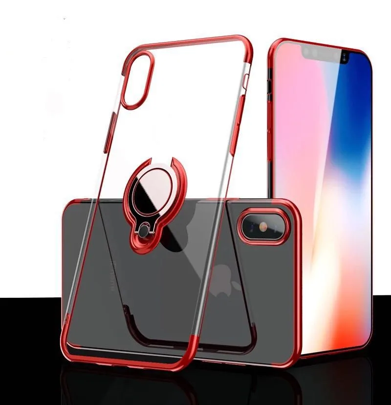 QJW Роскошный прозрачный магнетизм мягкий чехол для телефона iPhone XS Max XR X 6 6s 7 8 плюс