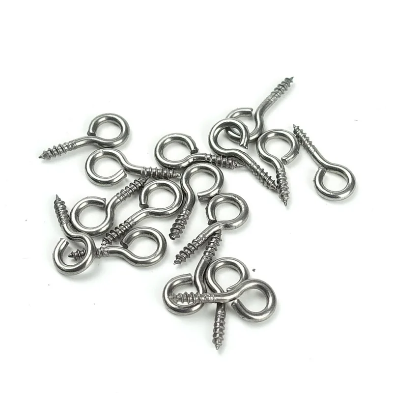 100PCS 16mm Small Eye Screw Bolt Hook 304 Stainless Steel Tiny Screw Eye DIY Rope Accessories Wood Screws Jewellery Accessories 80sets stainless steel mirror nail decorative screw cover caps hotsale with factory price 16mm