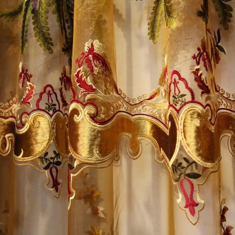 Drapery 3D s Flowers eyelet decoration Can be sheet curtain decorations have velvet valance rope &amp wall hook drapes curtains | Дом и сад