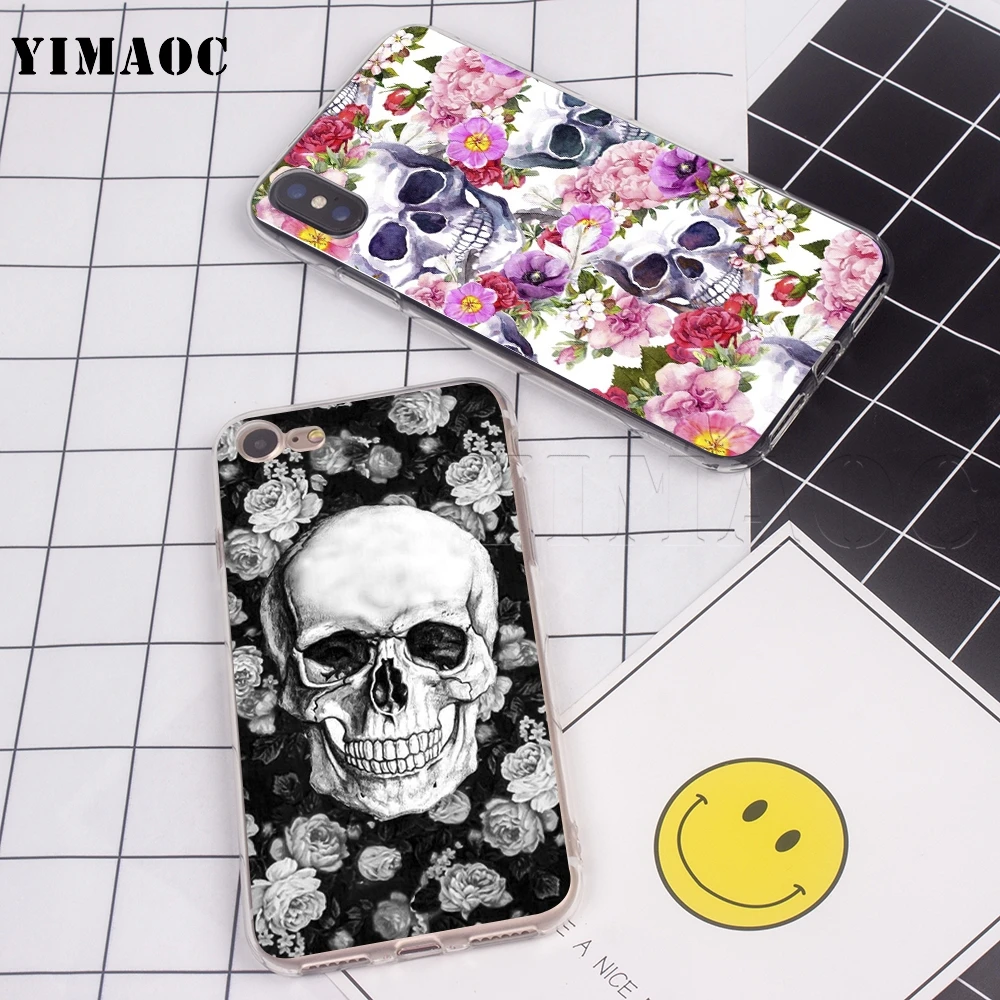 Чехол YIMAOC с изображением сахарного черепа для Xiaomi Redmi Mi Note MAX 3 6a 7 8 9se mix 2s a1 a2 Lite mi6 mi8