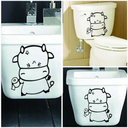 Горячая OX унитаз Туалет Ванная комната Декор сиденья Съемная виниловая наклейка