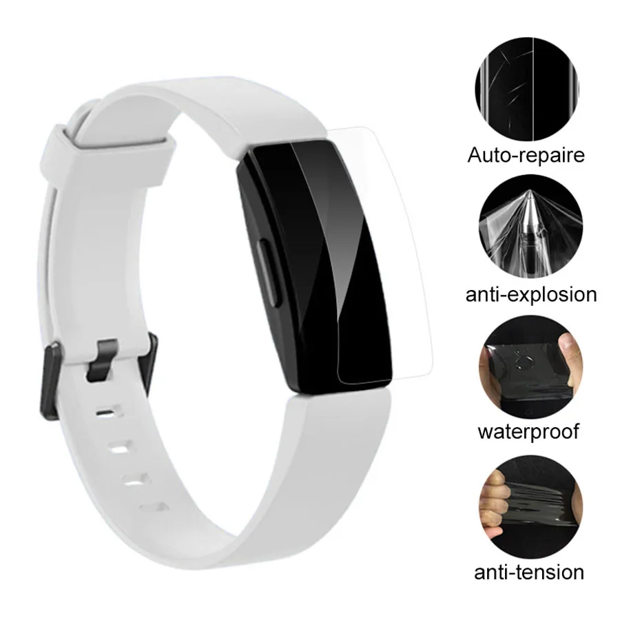 Защитная пленка для экрана из ТПУ против царапин для Fitbit Inspire/Inspire Hr Smart Band, ультратонкая защитная пленка на весь экран HD
