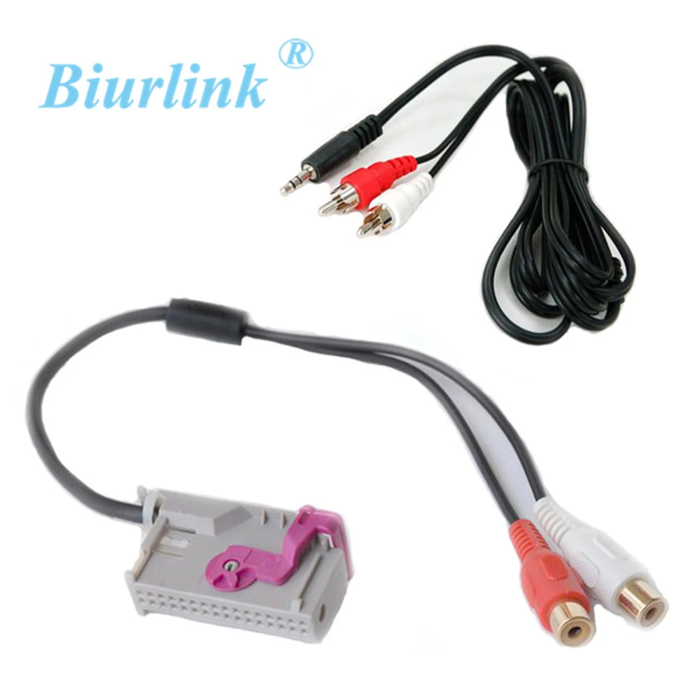 Biurlink автомобильный аудио Вход RNS E навигации RCA кабель комплект 32Pin разъем для Audi A3