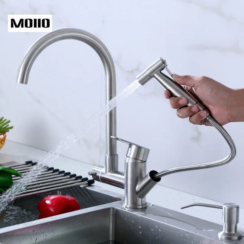 MOIIO 360 Вращающийся шарнир вытяжной кухонный кран горячая и холодная кухонная