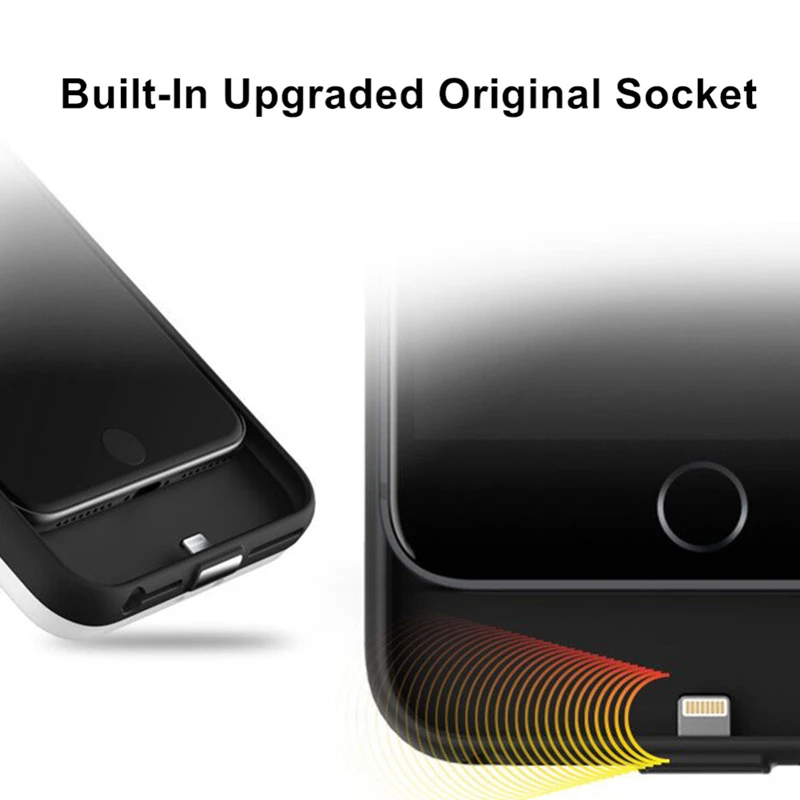 5800/8200 мА/ч, Портативный Батарея Зарядное устройство чехол для iPhone 8 Plus/7/6s/6 резервного копирования Батарея чехол для iPhone 8 Plus/7/6s/6 Plus, Мощность банка