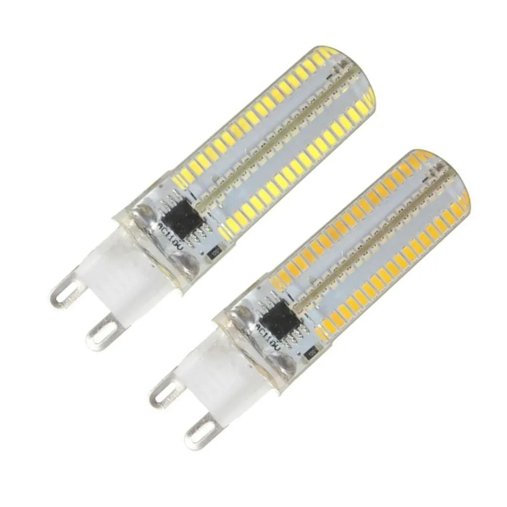 10 шт./лот G9 затемнения 152Led освещения 220 V W 3014SMD лампы силиконовые теплого белого
