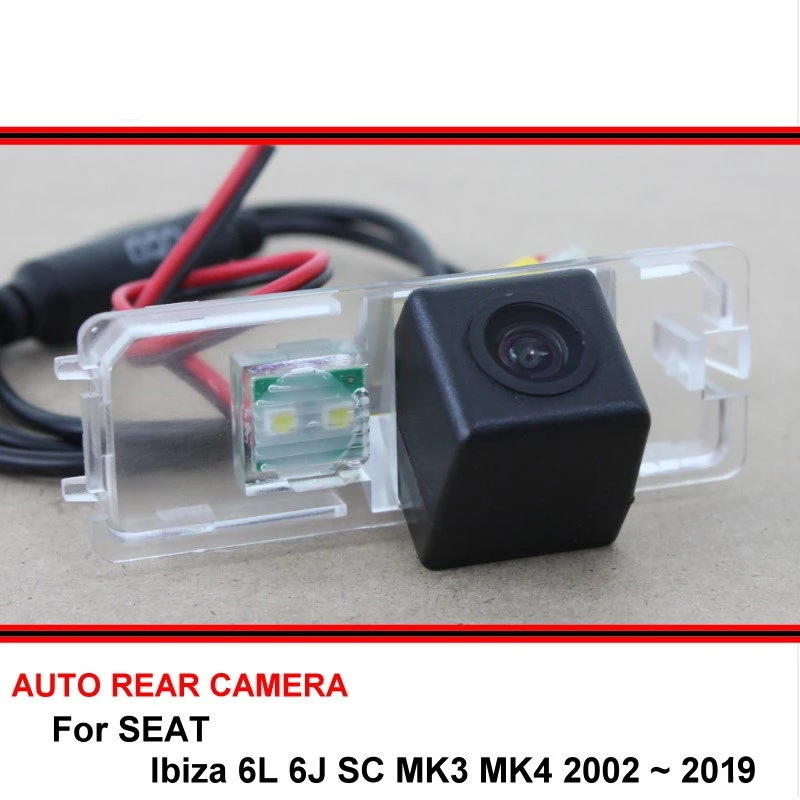 For SEAT Ibiza 6L 6J SC MK3 MK4 2002 ~ 2019 Night Vision Rear View Camera Reversing Camera Car Back up Camera HD CCD