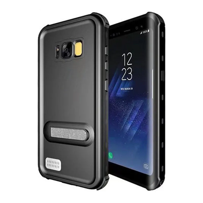 Для Samsung Galaxy S8 водонепроницаемый чехол для Plus откидная подставка полная защита