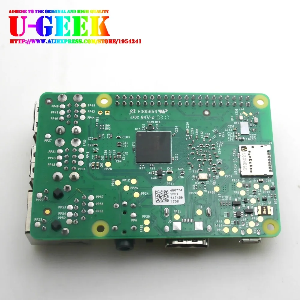 Процессор Element14 1 ГБ ОЗУ 4 ядра 2 ГГц 64 бит с Wi Fi и Bluetooth Raspberry Pi 3B BCM2837|core 1|pi 3pi model b |
