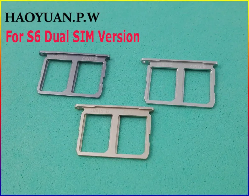 HAOYUAN.P.W Housing Single / Dual Version SIM Card Tray Slot Holder For Samsung Galaxy S6 G920 G920F/A/T | Мобильные телефоны и