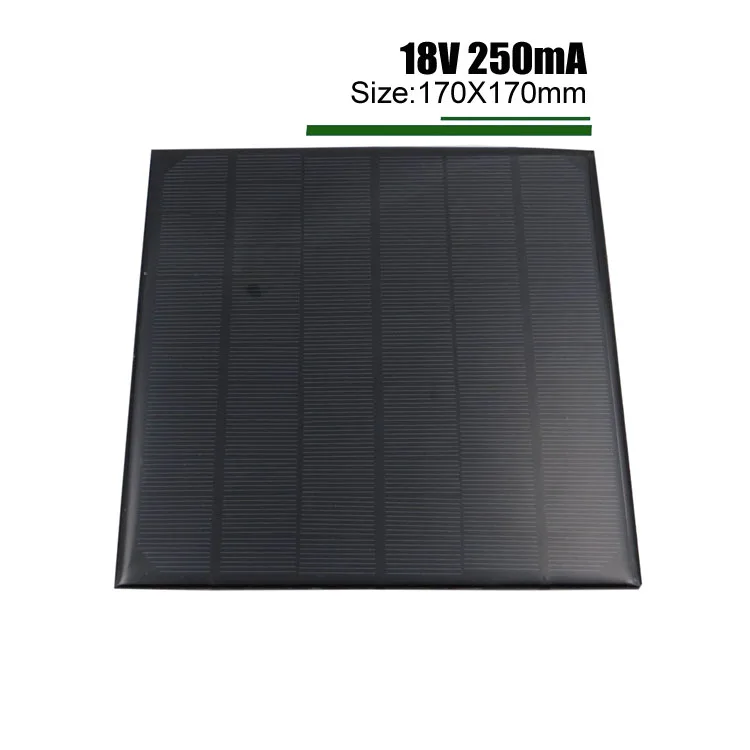 18V 250mA 6 в, 9 В, 12 В, 1,5 Вт, 4,5 Вт, 10 Вт, солнечная панель, солнечная энергия, панель, система, сделай сам, батарея, зарядное устройство, модуль, портативный, Panneau, Solaire, энергетический автомобиль - Цвет: 18V 250mA