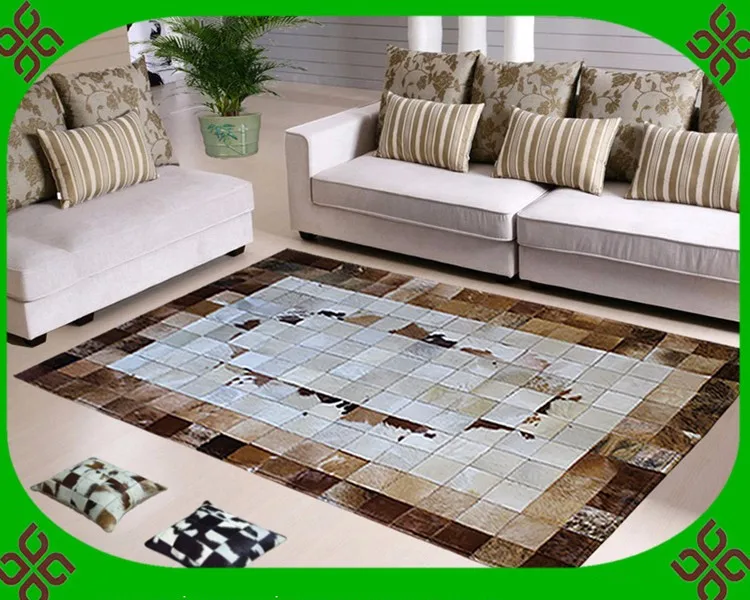 

free express delivery 1 piece 100% natural cowhide leather rubber backing commercial carpet tiles