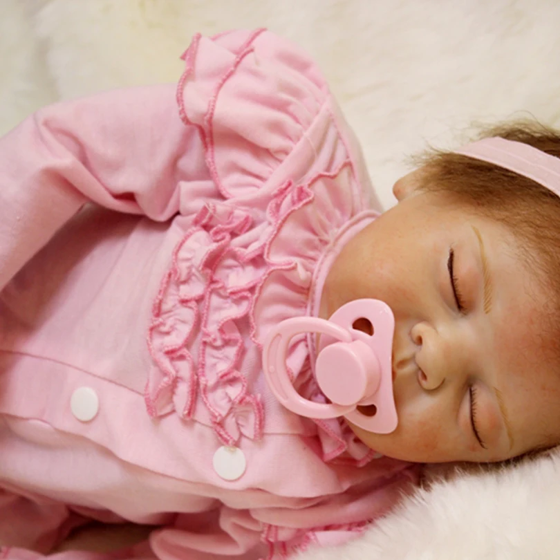 

50cm silicone reborn baby Sleeping Dolls Toy For Sale Cheap Vinyl Newborn Princess Girls Babies Dolls Bedtime Play House Toy