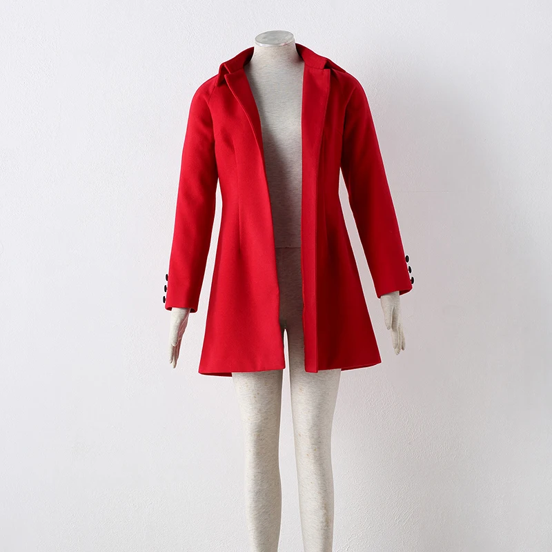 Костюм для косплея аниме Святого грейла костюм Тосака Рина красное пальто модные