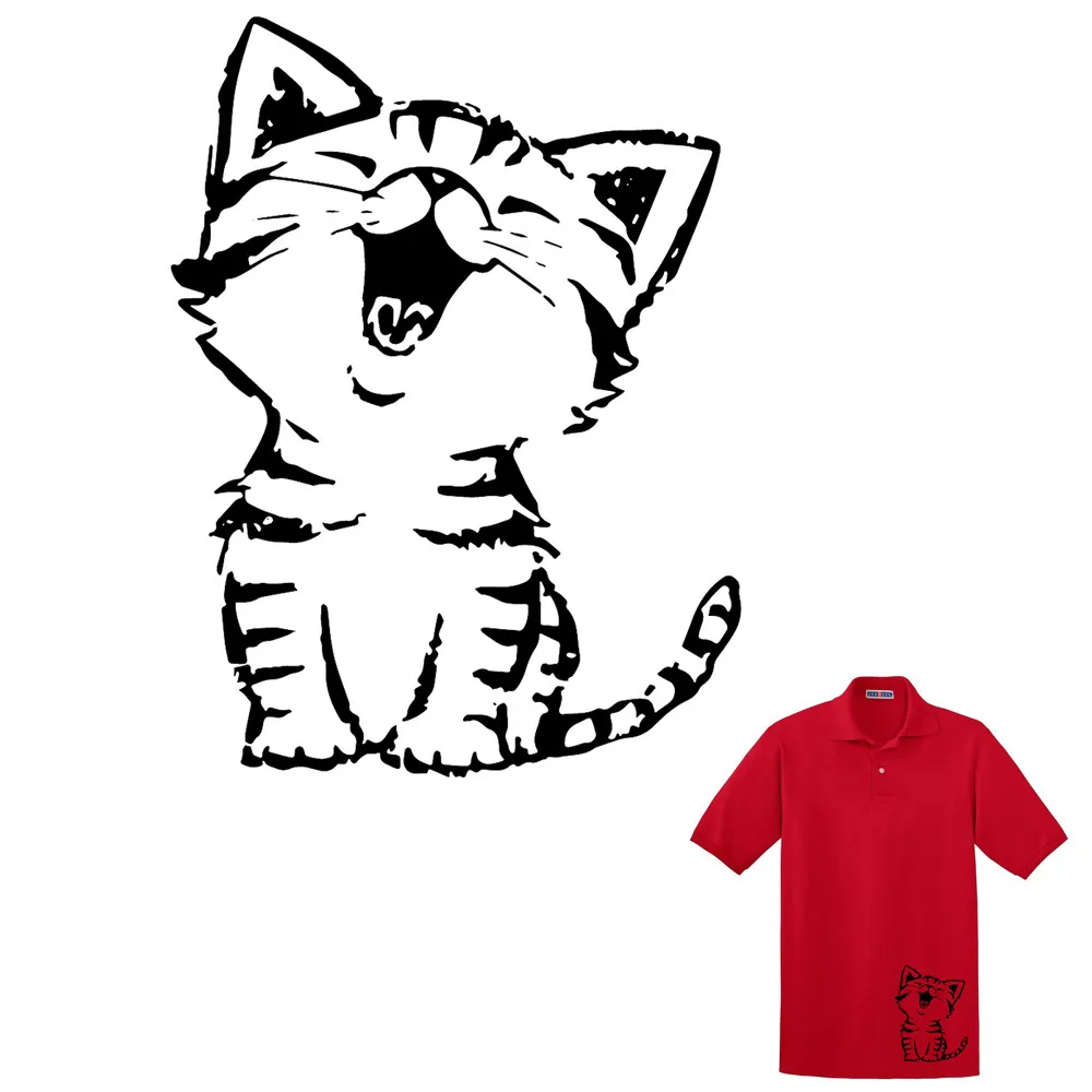 Новые милые животные патч футболка свитер моющиеся термотрансферные бумажные