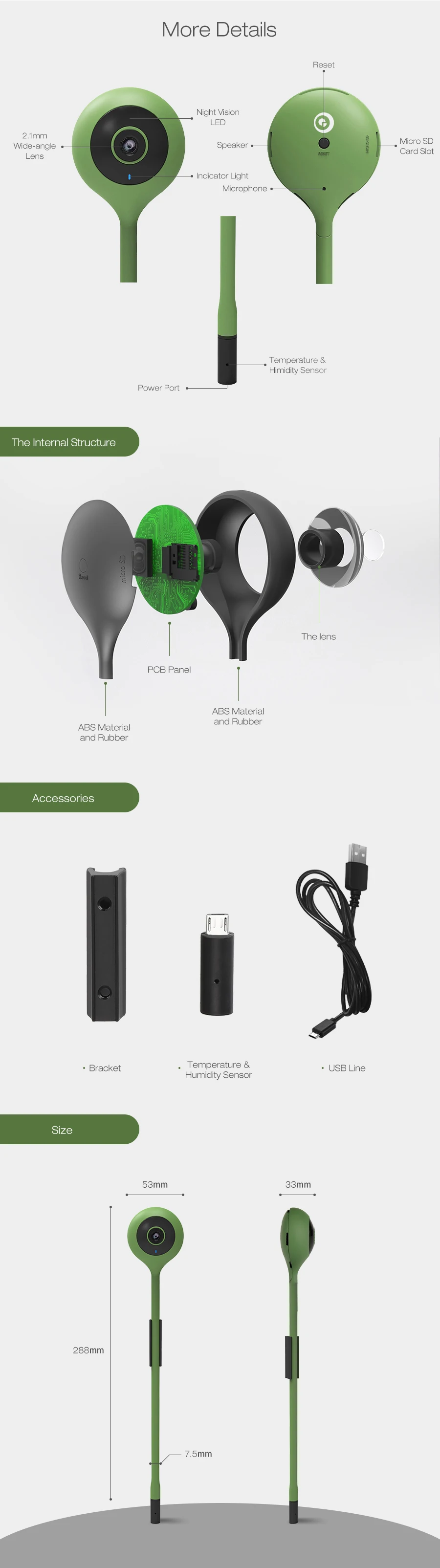 Digoo 2,1 мм DG-QB0 720P беспроводная wifi умная домашняя ip-камера монитор для малышей уход за детьми удобный Три цвета Мини Гибкий