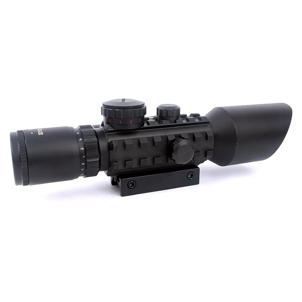 

WIPSON 11mm 20mm Hunting Optics Scope 3-10x42 Riflescope With Green Red Illumination 24 Mil Dot Reticle And Red Laser Sight