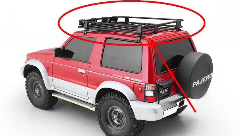 Металлический багажник на крышу с подсветкой ABR для масштаба 1/10 Tamiya cc01 cc 01 PAJERO ARB