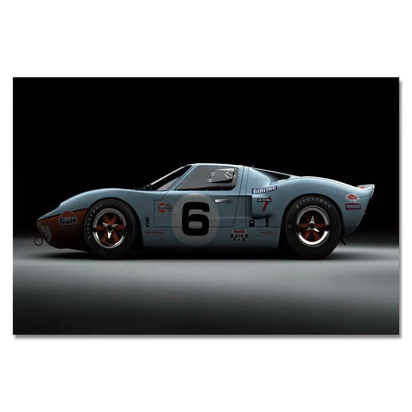 Q2504 Плакаты и принты Ford GT40 Супер гоночный автомобиль крутой подарок
