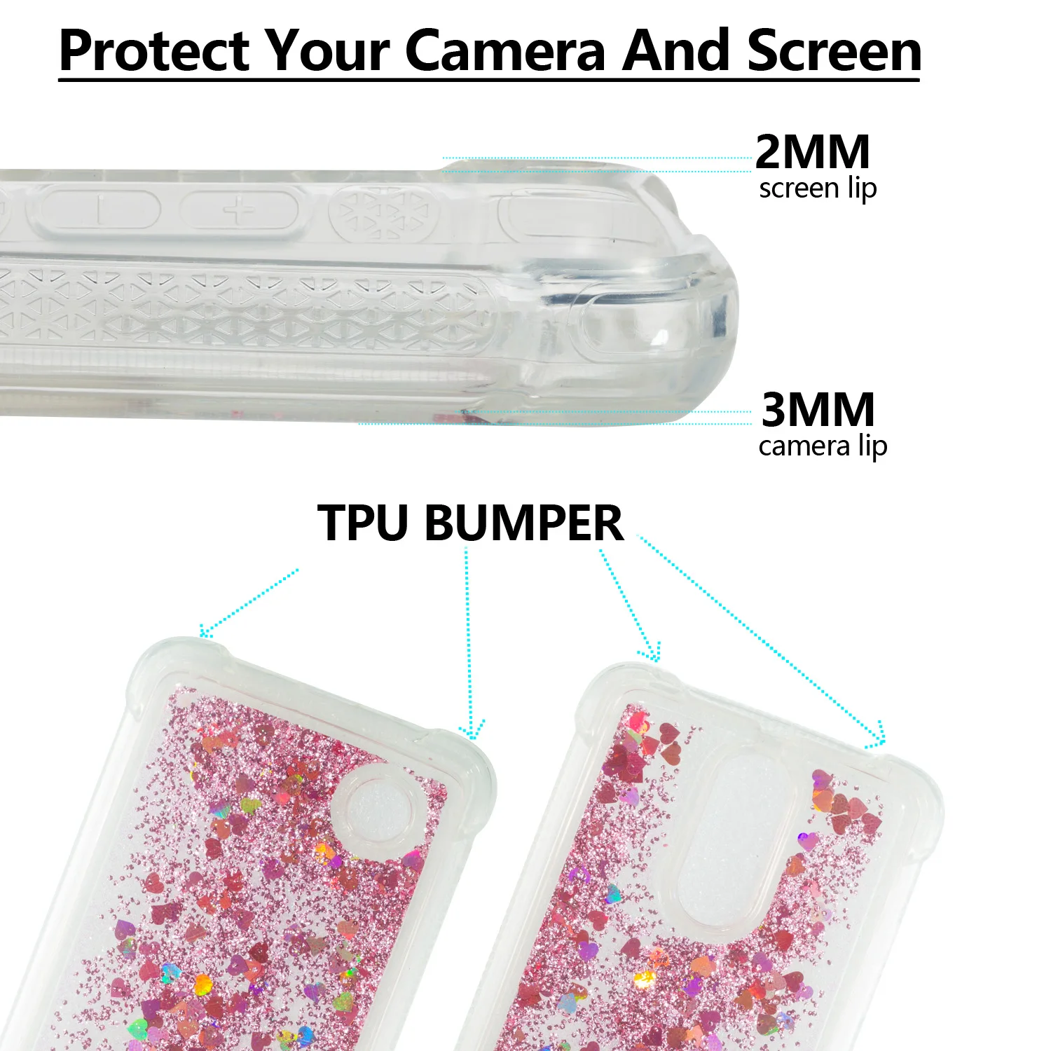 HAIANGUO For Fundas LG K10 2017 Case Love Quicksand Glitter Liquid Soft Silicon Pink Capa TPU Cover Coque K8 K4 |