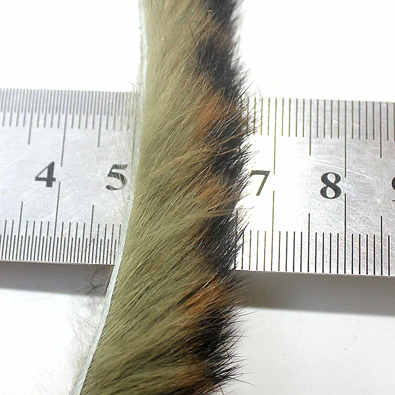 KKWEZVA 50 см полосы из кроличьего меха для вязания мух материал Рыболовные Мухи