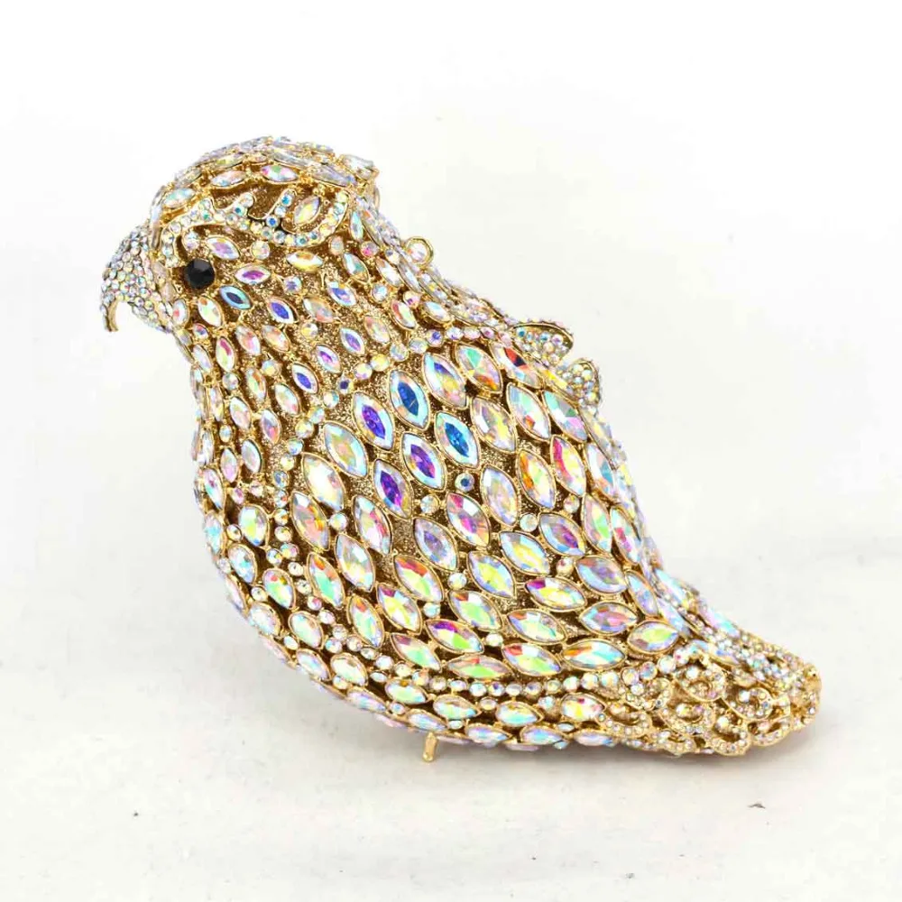 Новейшая дизайнерская вечерняя сумочка с кристаллами в виде животного