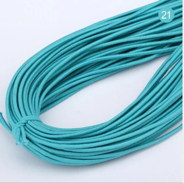 Blue as photo 5 ярдов, 2 мм, цветная круглая резинка для волос, Высококачественная эластичная резинка, эластичная линия, аксессуары для шитья «сделай сам», эластичный шнур - Цвет: Blue as photo