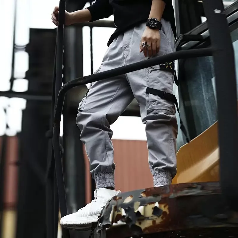 

Multi-pocket Male Harem Pants Streetwear Men's Pants Joggers Trousers Men Camouflage Elastic Waist Fat Sweatpants Loose Style