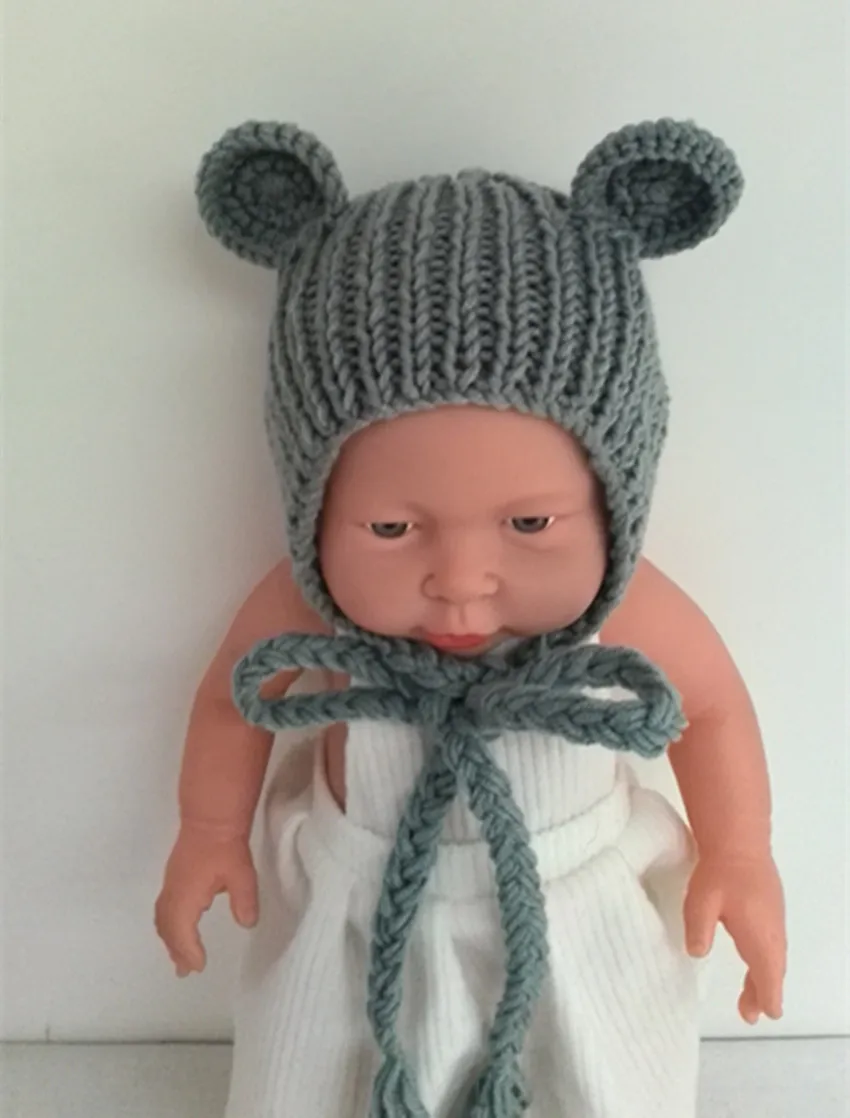 newborn photo props Newborn bonnet with ears detskaya shapka | Детская одежда и обувь