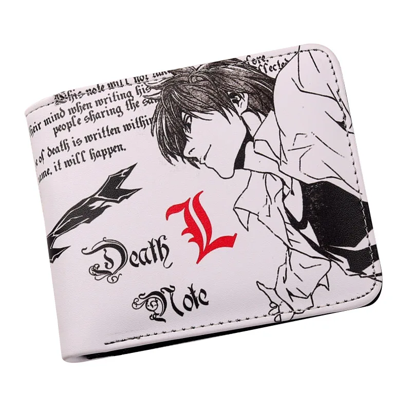 Death Note череп логотип черный Bi-Fold Wallet для Косплэй Аниме Манга кошелек деньги держатель - Цвет: DN-02