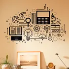 Компьютерная технология Наклейка на стену виниловая наклейка Наука Образование домашний школьный класс художественный декор самоклеющиеся фрески 3R012
