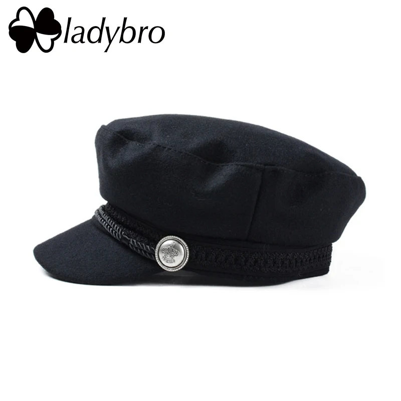 Осенне-зимняя женская шапка ladibro восьмиугольный головной убор из искусственной
