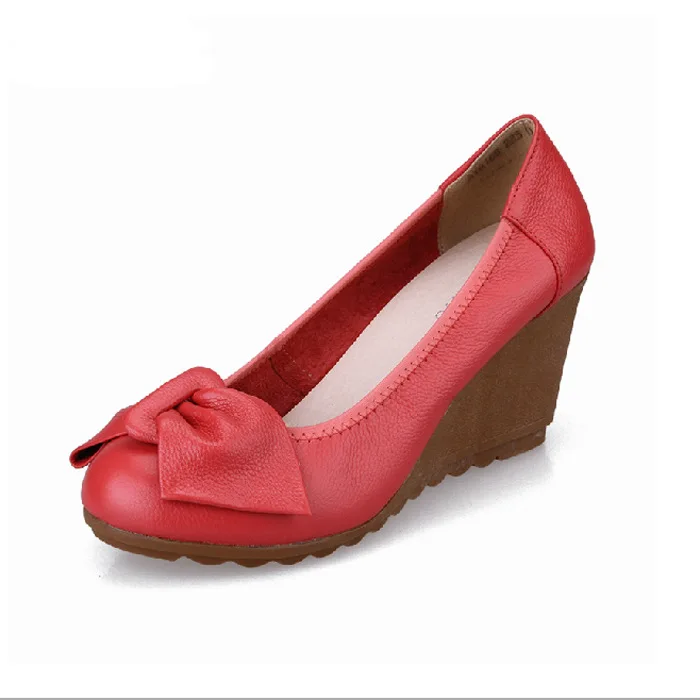 Официальная обувь на весну и осень женские туфли лодочки танкетке свадебные