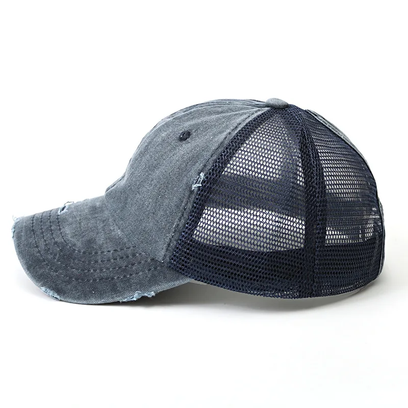 Женская бейсбольная кепка с конским хвостом летняя Snapback дышащей сеткой