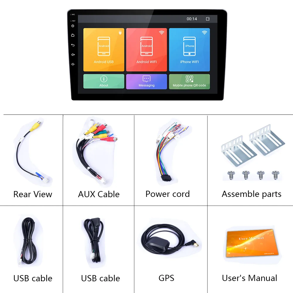 Hikity Autoradio android 2 Din Car radio Multimedia Video Player 2din HD Universal auto Stereo GPS MAP car stereo backup camera |