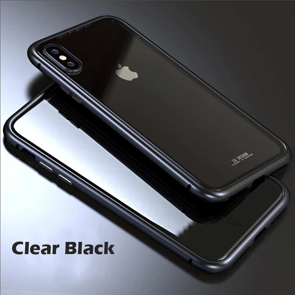 Магнитные чехлы из закаленного стекла для телефонов iPhone X XS Max XR 6 6s 7 8 Plus