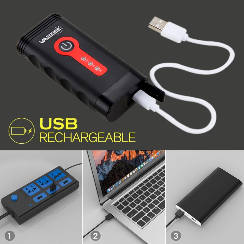 USB перезаряжаемая велосипедная фара XM L2 светодиодная Передняя лампа MTB со