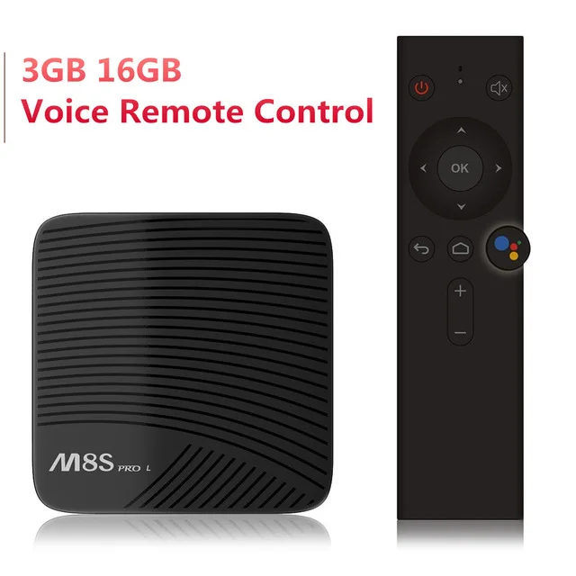 3GB16GBVioce version Голосовое управление Smart tv Box Android 7,1 Amlogic S912 Восьмиядерный 3 ГБ/16 ГБ 32 ГБ телеприставка двойной Wifi медиаплеер Mecool M8S PRO L - Цвет: 3GB16GBVioce version