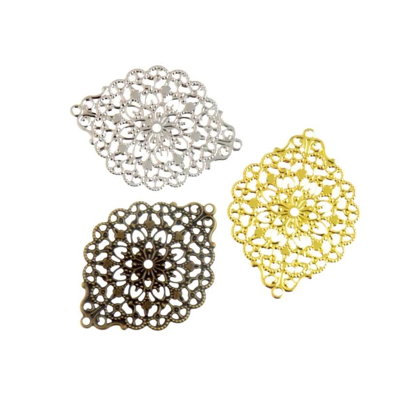 Филигранные оболочки под античную бронзу/серебро/золото 10 шт. фурнитура для