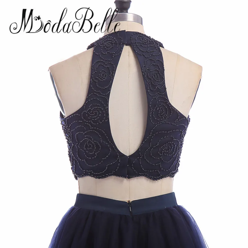 Modabelle/Новинка темно-синее ТРАПЕЦИЕВИДНОЕ мини-платье для выпускного вечера с