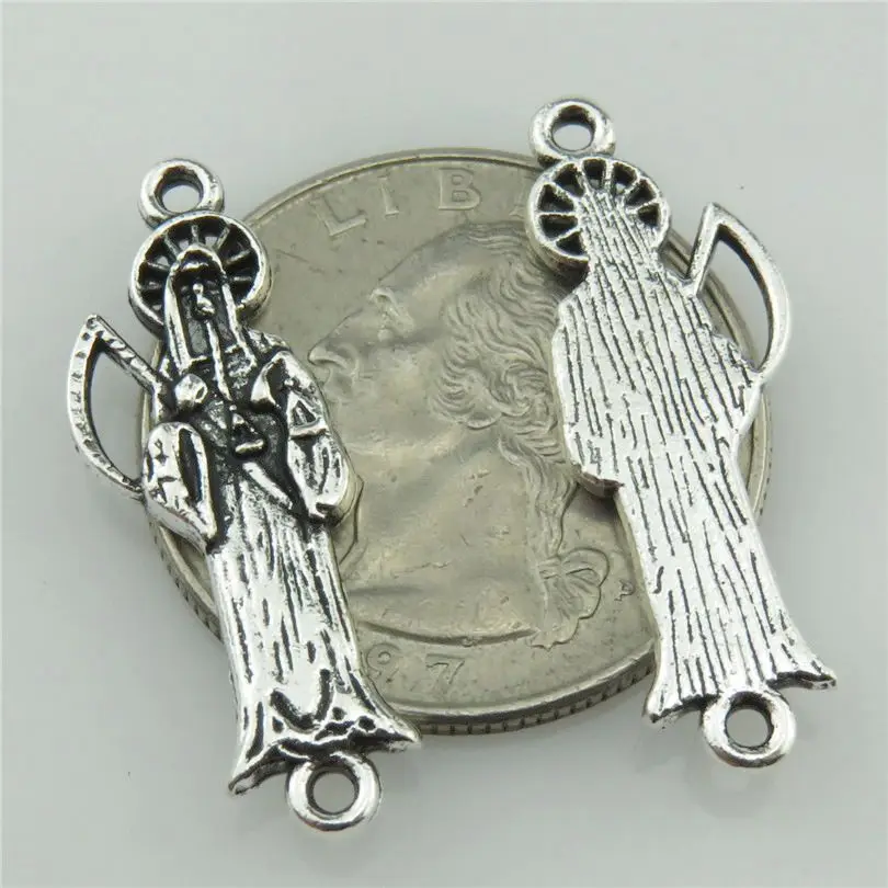 Винтажные подвески из сплава в виде черепа смерти крыльев Ангела соединитель для