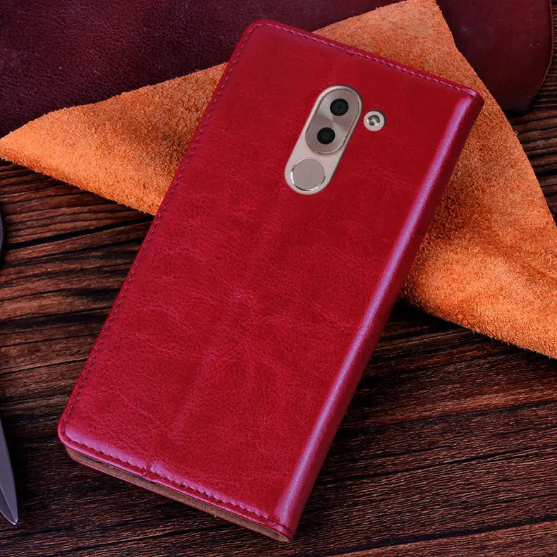 Роскошный чехол из натуральной кожи для Huawei Honor 6X aimak, искусственный кошелек с присоской и отделением для карт, чехол для Huawei Honor 6X