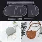 Акриловый трафарет кожи ручной работы женская сумка через плечо с шаблон для шитья Швейные аксессуары для ванной комнаты с Holes18.5x15.5x1.5cm