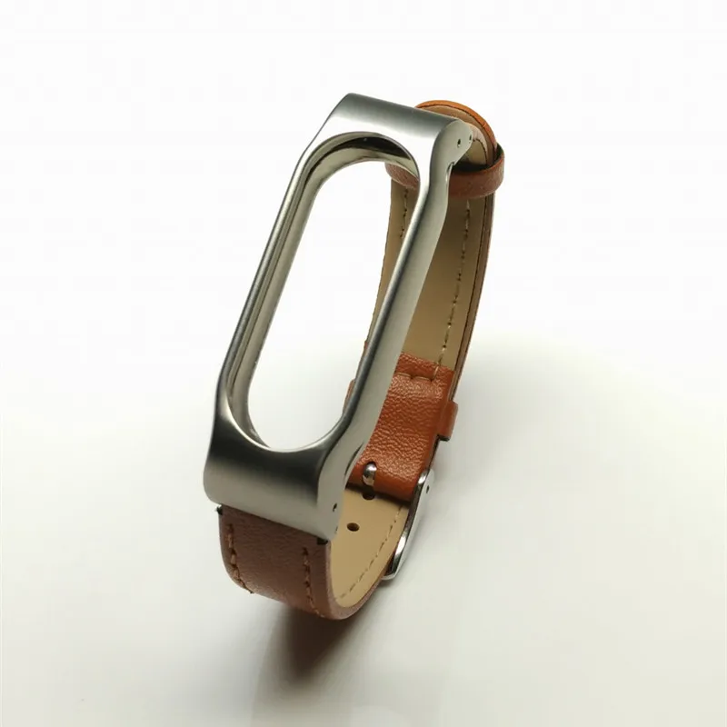 Xiaomi Mi Band 2 кожаный ремешок Безвинтовой браслет для оригинального Miband OLED браслеты