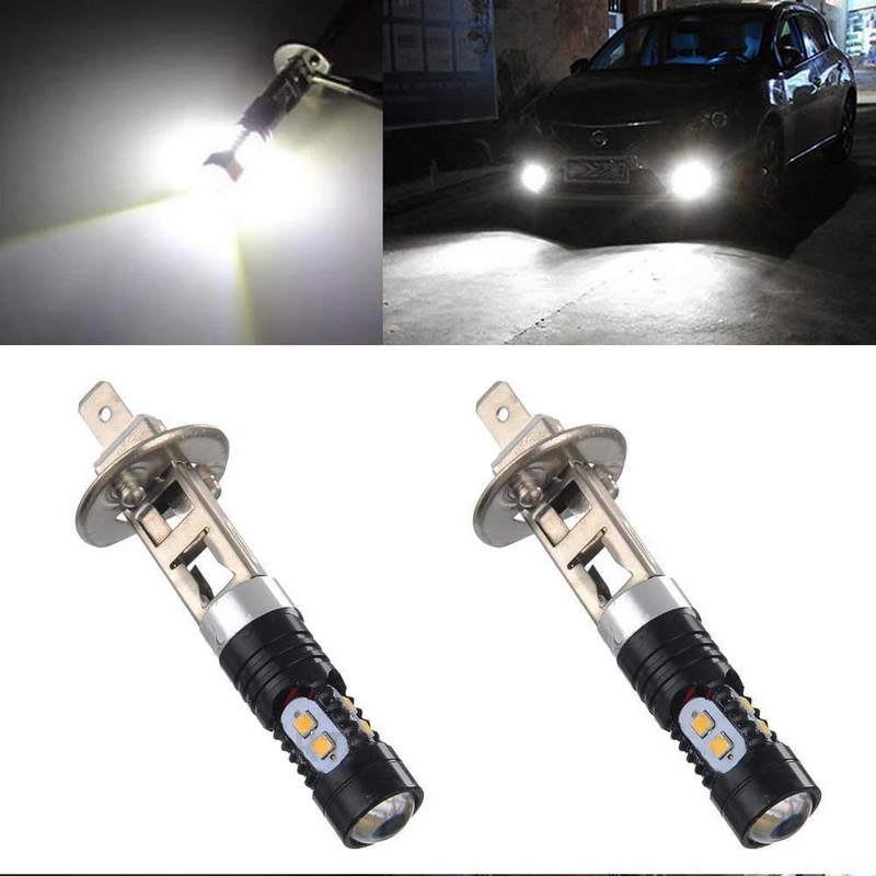 

2pcs/set H1 50W 2323 10LED High Power Xenon White Fog Driving Light DRL Bulb