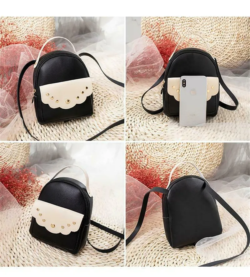 Женский мини рюкзак из искусственной кожи школьный для девушек дорожная