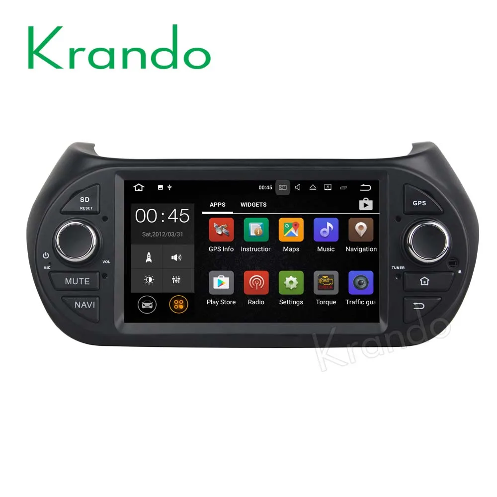Автомобильный радиоприемник Krando Android 9 0 gps для fiat fiorino Qubo Citroen Nemo Peugeot Bipper 2008 +