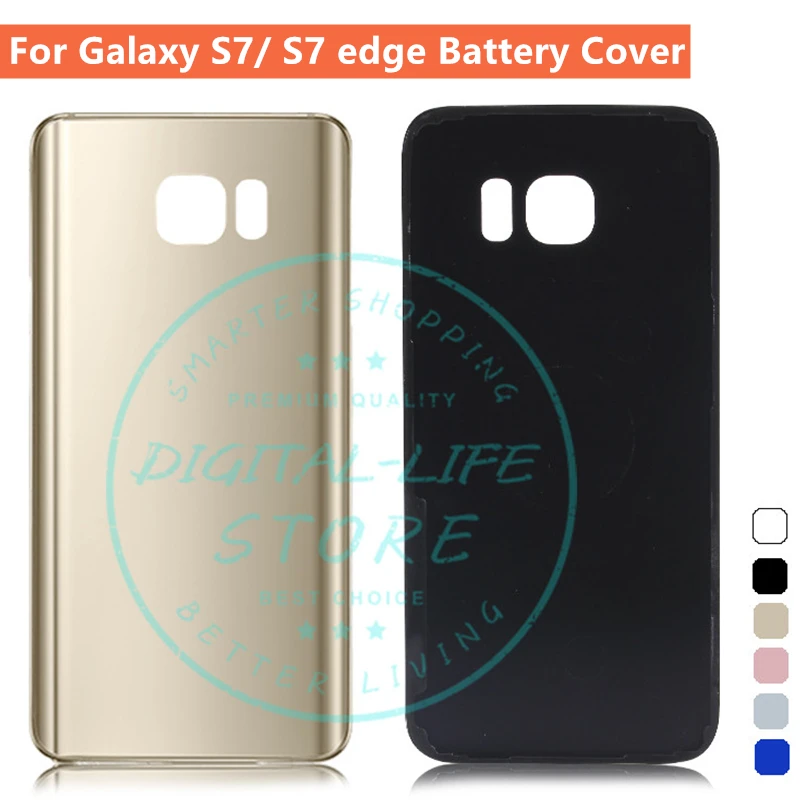 Для Galaxy S7 G930 стеклянная задняя крышка для Samsung Edge G935 корпуса двери 3 м запасные