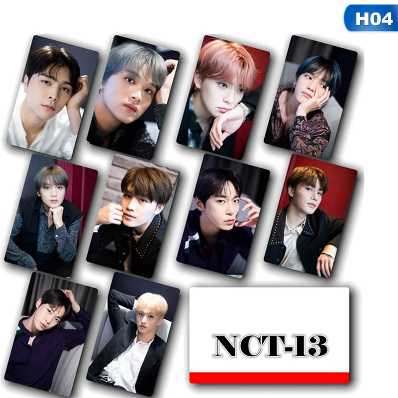 4 10 шт./компл. K-POP NCT мини открытки в альбом кристалл стиль наклейки самодельные фотокниги бумажные карты - Color: 4