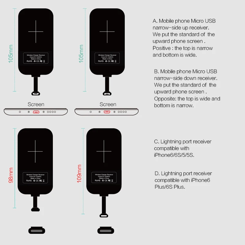 Универсальное беспроводное зарядное устройство для iphone 6S/7/7Plus meizu oneplus Nillkin